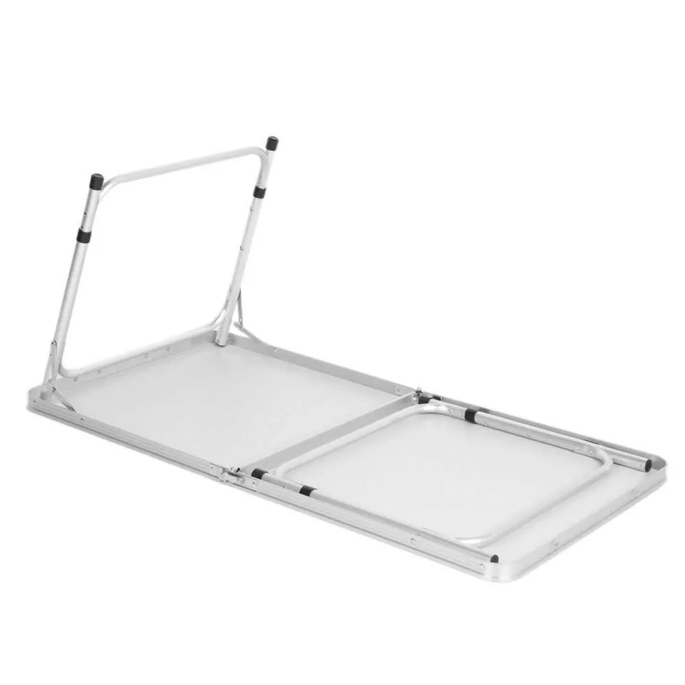Aktive 63088 Höhenverstellbarer Klappcampingtisch, Grey, 120 x 60 x 54/60/70cm
