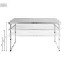 Aktive 63088 Höhenverstellbarer Klappcampingtisch, Grey, 120 x 60 x 54/60/70cm