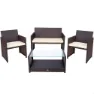 Aktive Tisch Mit 3 Sesseln, Black, One Size