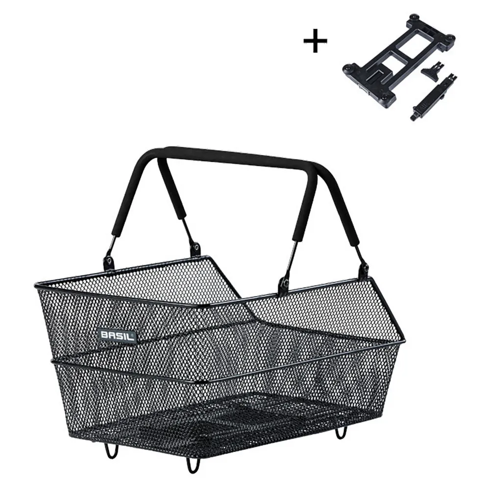 Basil Cento S Mik Hinterer Korb 20l, Black, One Size