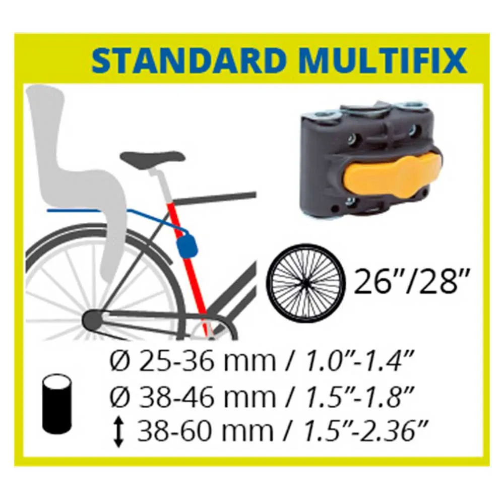 Bellelli Pepe Standard Multifix Kindersitz Für Fahrrad Hinten, Beige, Max 22kg