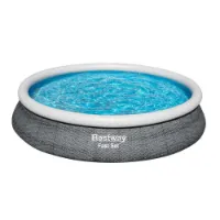 Bestway 57313 Fast Set Rattan Ø457x84cm Runder Aufblasbarer Pool