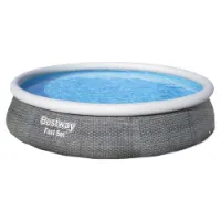 Bestway Fast Set Rattan 396x84 Cm Runder Aufblasbarer Pool