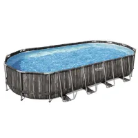Bestway Power Steel 732x366x122 Cm Stahl Ovaler Poolrahmen Oberirdisch