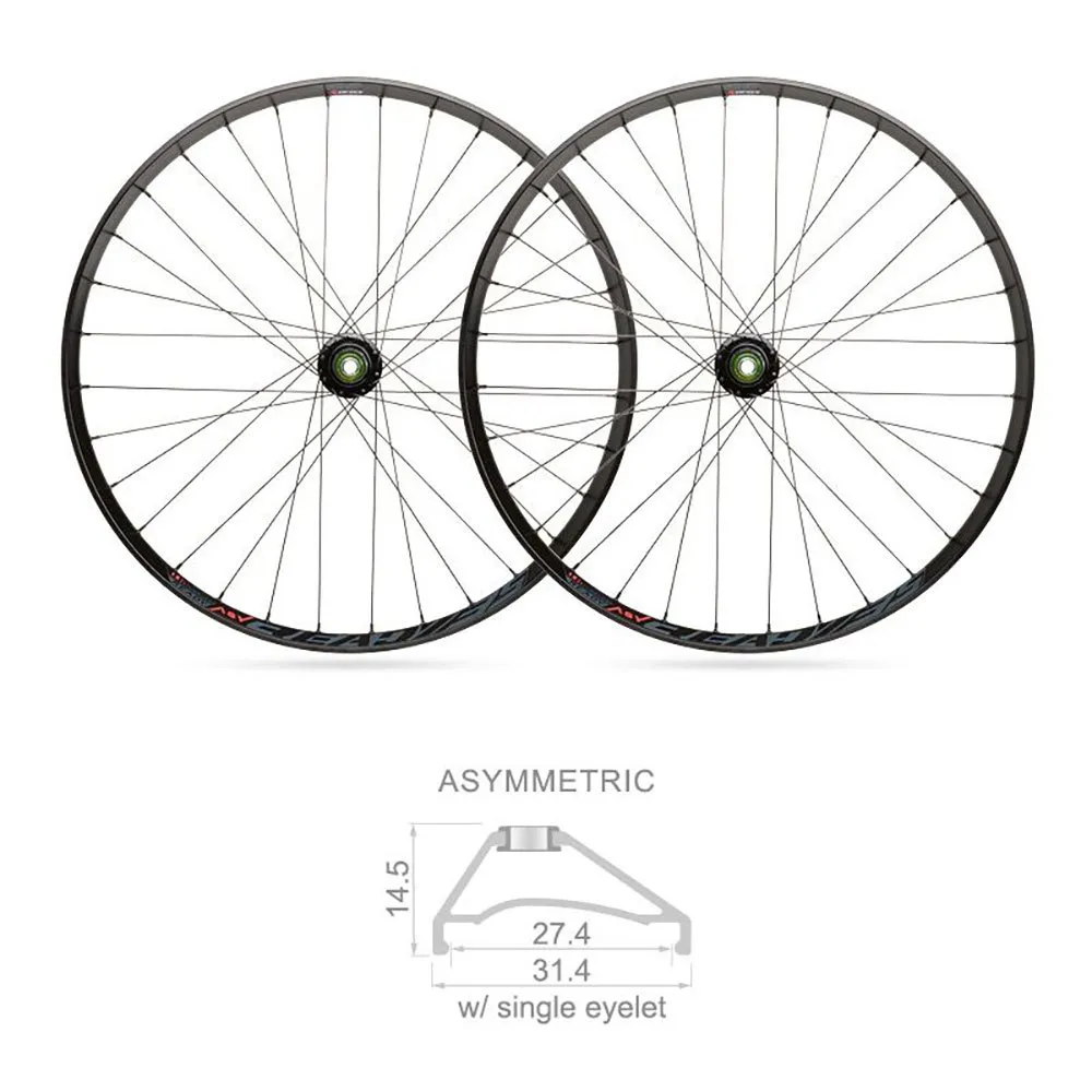 Blackjack 29´´ 27 Mm 6b Disc Tubeless Mtb-laufradsatz, Black, 15 x 100 / 12 x 142mm, Shimano/Sram HG