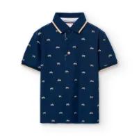 BOB Pique Printed Kurzarm-poloshirt
