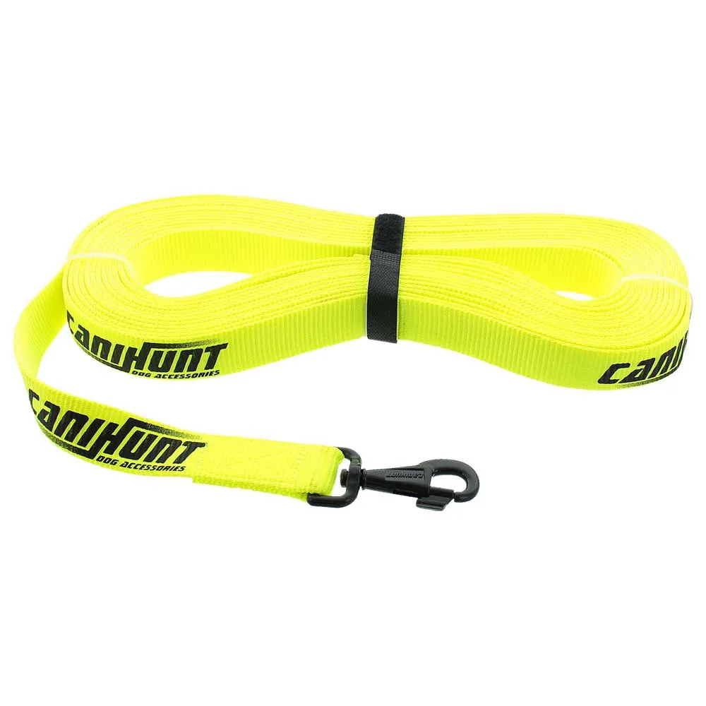 Canihunt Hunter Flat Strap 10 M Führleine, Yellow, 30mm