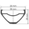 DT Swiss H 1900 Spline 30 29´´ 6b Disc Tubeless Vorderrad
