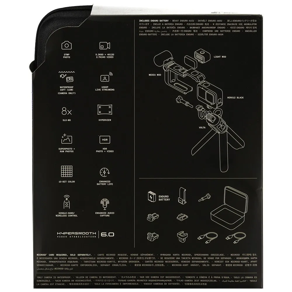 GoPro Hero12 Black Creator Edition Action-kamera Refurbished, Black, One Size