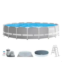 Intex Prism Ø 549x122 Cm Stahl Runder Aufstellpool