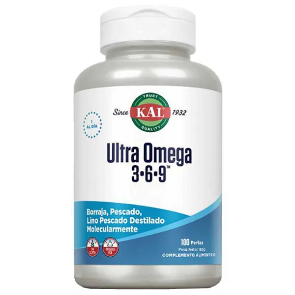 Kal Ultra Omega 3-6-9 Essentielle Fettsäure 100 Weichkapseln, One size
