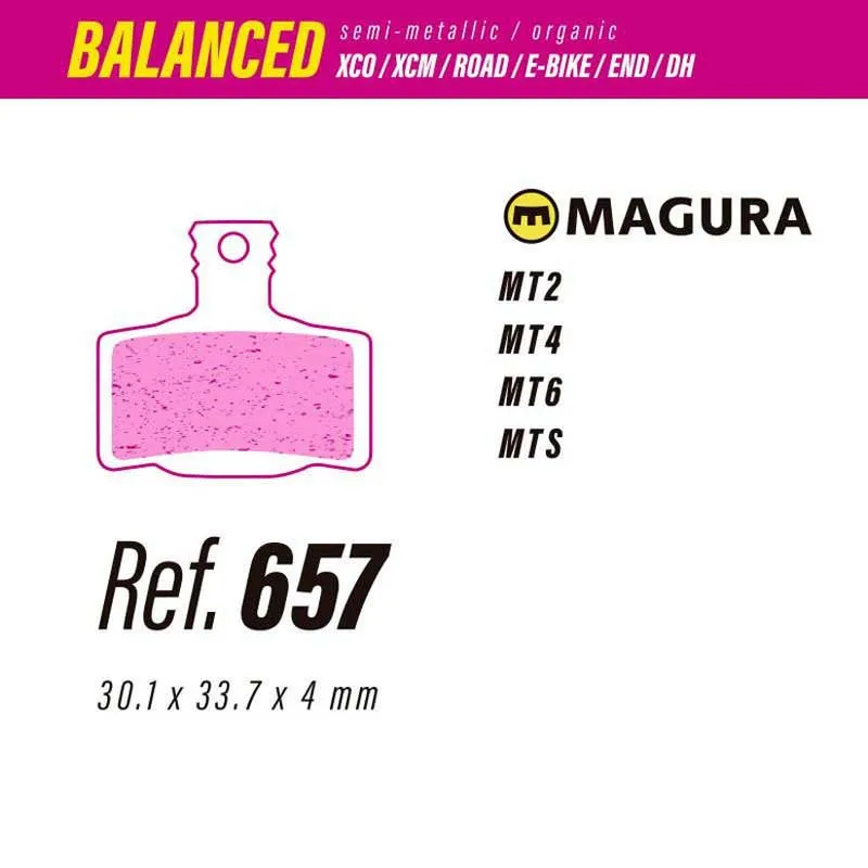 Less Balanced Magura Mt2/mt4/mt6/mts 30 Pcs Organische Scheibenbremsbeläge, Black, One Size