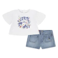 Levi's Flttr Slv Top And Se Set