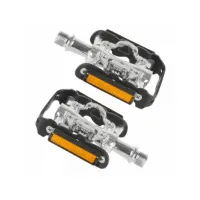 M-Wave Pedalset mit Doppelfunktion, kompatibel mit Shimano – Cr-Mo-Achse