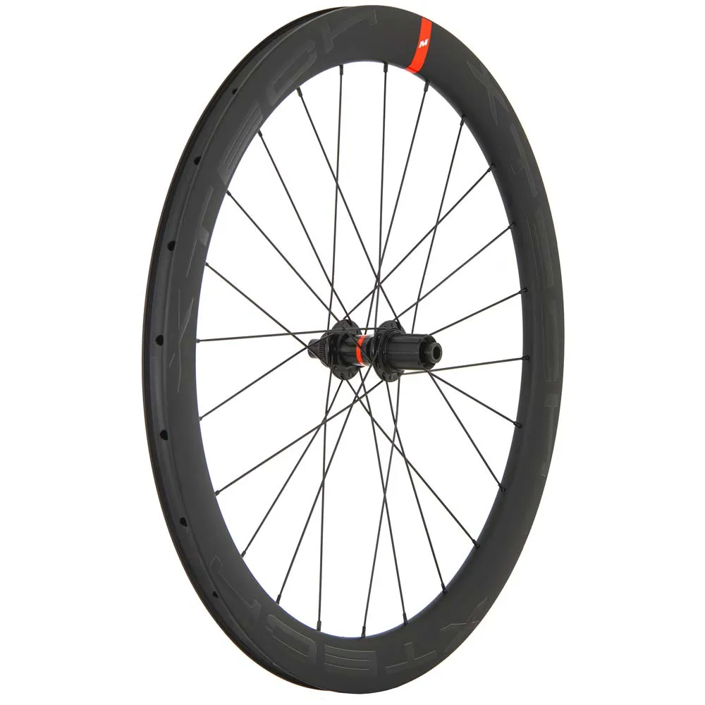 MASSI X-tech Evo 50 Carbon Cl Disc Tubeless Rennrad Laufradsatz, Black, 12 x 100/12 x 142mm, Shimano/Sram HG