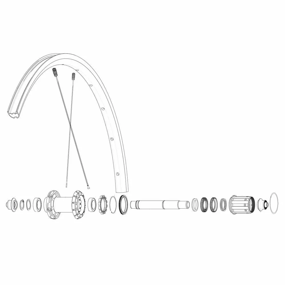 Mavic Kit 12 Rear Ksyrium S Ds Speichen, Black, 278mm
