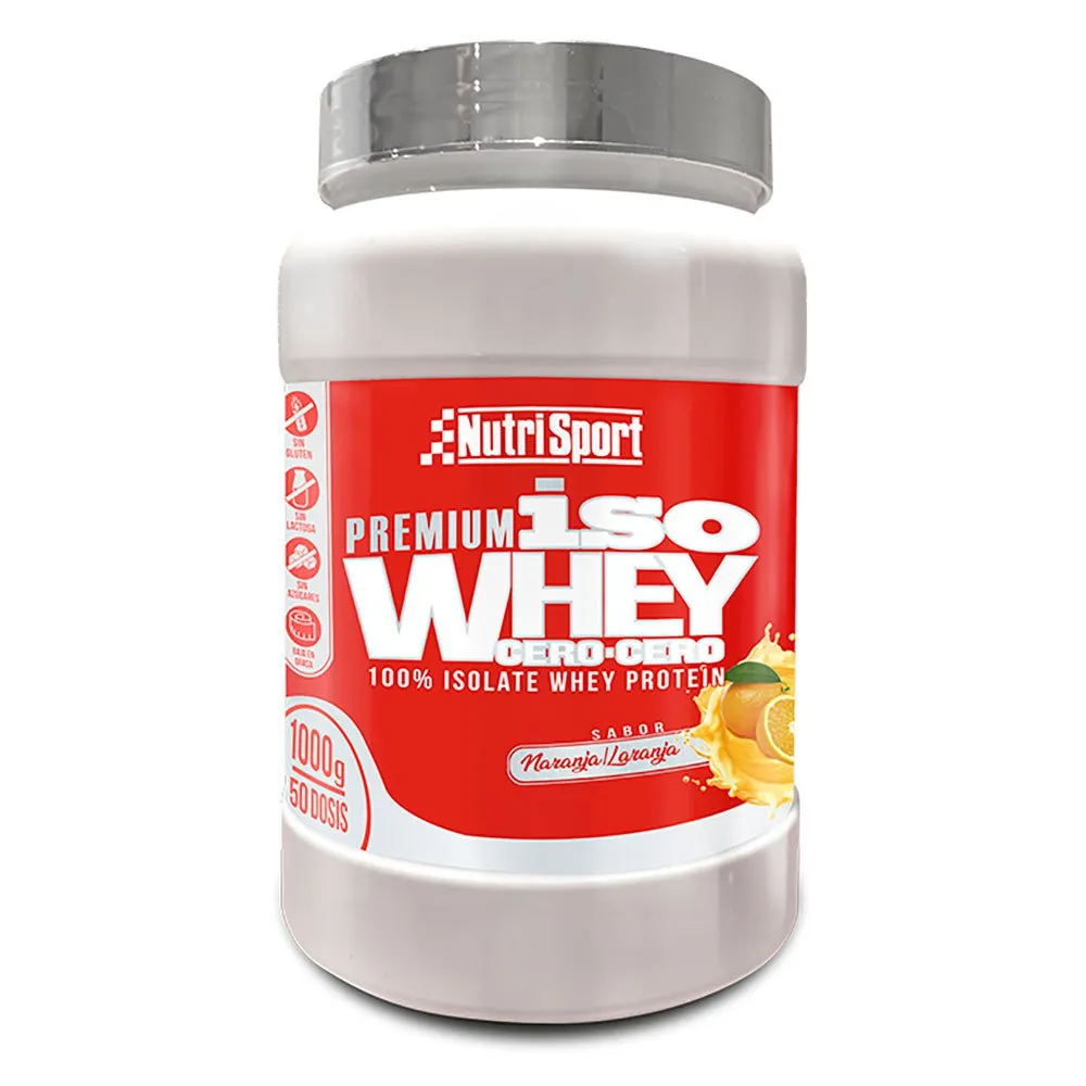 NutriSport Premium Zero-zero Molkenproteinisolat Orange 1000g, Silver, One Size
