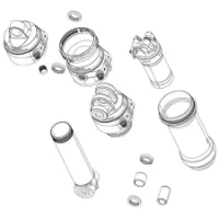 Rock Shox Deluxe Coil B1+ 2023+ Standard 67.5-75 Mm Heckstoßdämpfer-Ösen-kit