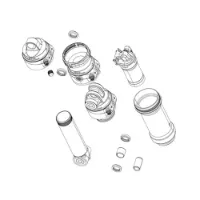 Rock Shox Deluxe Rl/rt/b1 Deluxe Select C1/deluxe Select Plus B2-c1 2023+ 37.5-45 Mm Kit Mit Hinterem Stoßdämpfer