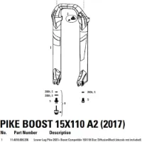 Rock Shox Pike Boost Diffusion Gabel Mit Kronen-/lenk-/oberrohr-baugruppe