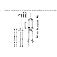 Rock Shox Sid World Cup/rlc/xx/rl 27´´ 42 Offset Solo Air Carbon Taper Gabel Mit Kronen-/lenk-/oberrohr-baugruppe