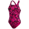 Speedo Hyperbool Allover Medalist Eco Endurance+ Badeanzug, Black / electric pink / ecstatic pink