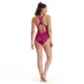 Speedo Hyperbool Allover Medalist Eco Endurance+ Badeanzug, Black / electric pink / ecstatic pink