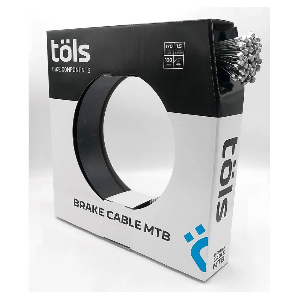 Töls Mtb Bremskabel 100 Einheiten, Black / white, One Size