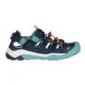 Dark navy / dusky turquoise / glow orange