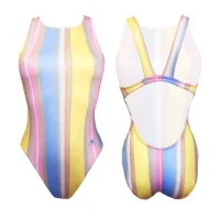 Turbo Pastel Stripes Badeanzug