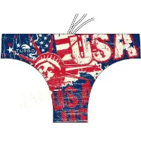Turbo Usa Vintage Map 2013 Badeslip