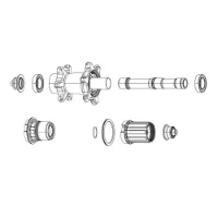 ZIPP Zm2sl Sram Xd Hinterradnaben-achs-endkappen-set